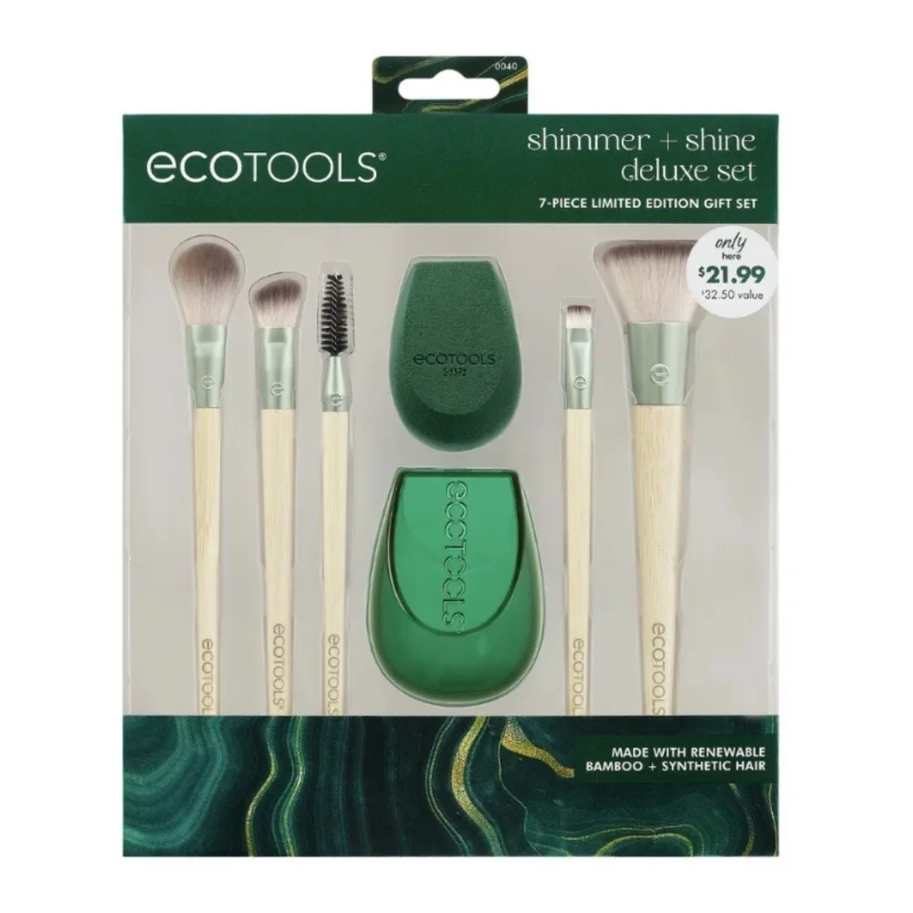 Ecotools Limited Edition 7 Pc Makeup Brush + Sponge Gift Set
